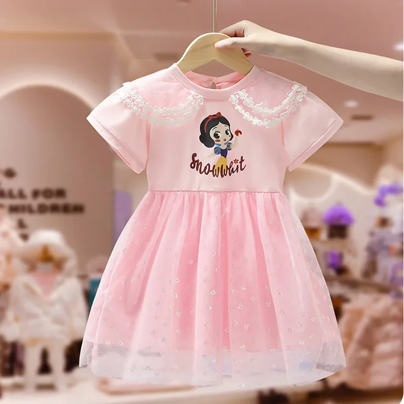 2025 Nové snehobiele dievčatá Summer roztomilé detské oblečenie princezná Party kostýmy detské šaty detské oblečenie Sofia Clothti ABC