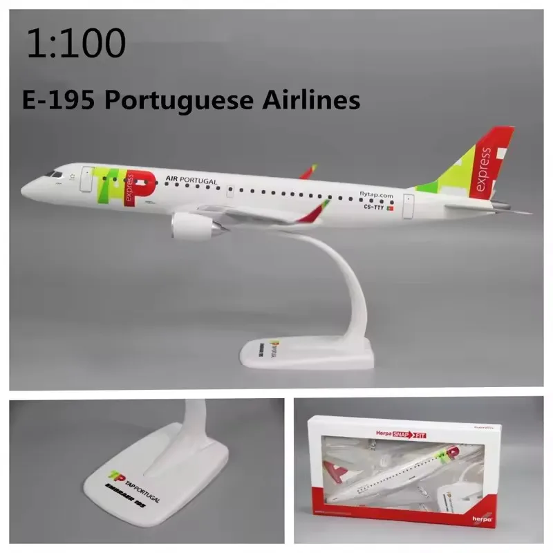 2025 Nový 1/100 Scale E-195 TAP v Portugal Air Airline Aircraft Express Model Model lietadla lietadlá hračiek