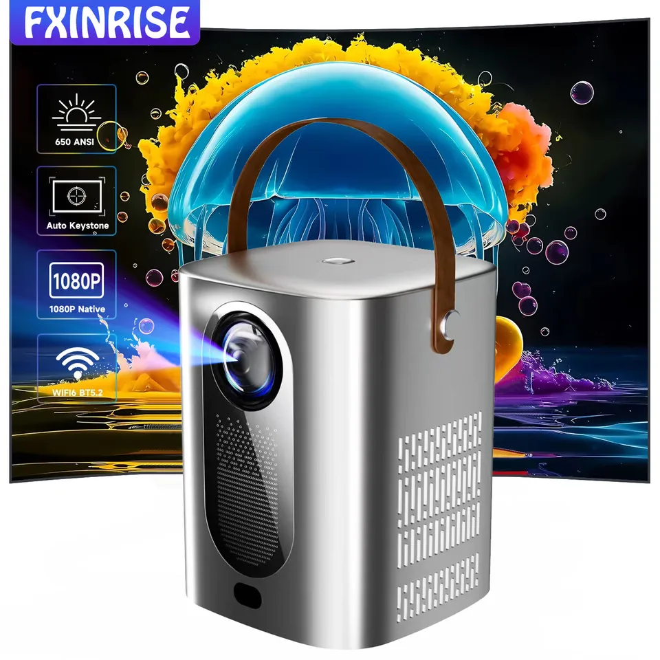 2025 NOVÝ 1080P 650ANSI 4K Android11 ​​L018 Projektor s automatickým korekciou Keystone Focus WiFi6 BT5.2 Prenosný film Outdoor