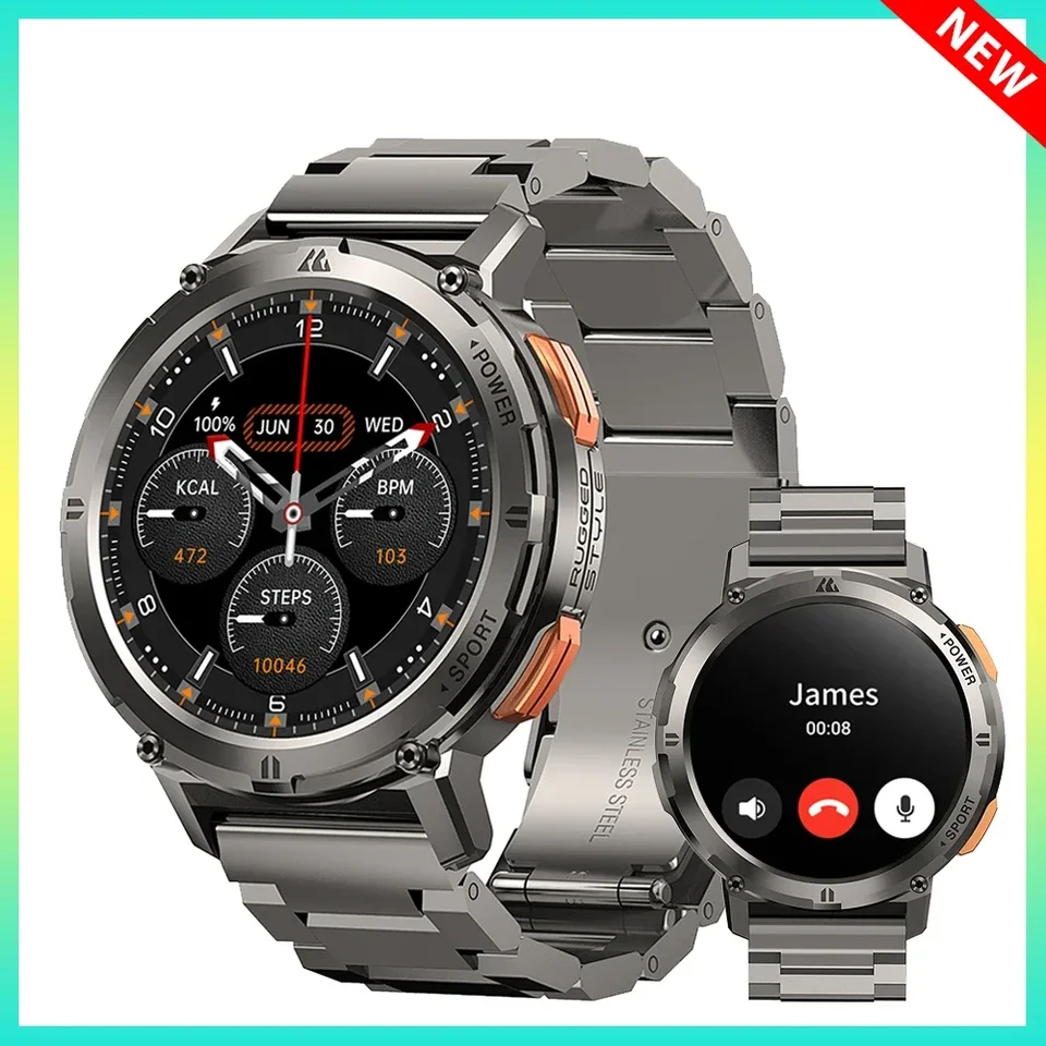 2025 Nový originálny tank T2 Ultra Smartwatches for Men hodinky AMOLED AOD Smartwatch Bluetooth Call Electronic Men's Smart Watch