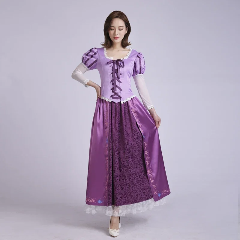 2025 Nový príchod Cosplay Dospelý princezná Rapunzel kostýmy pre ženy Halloween Party AA