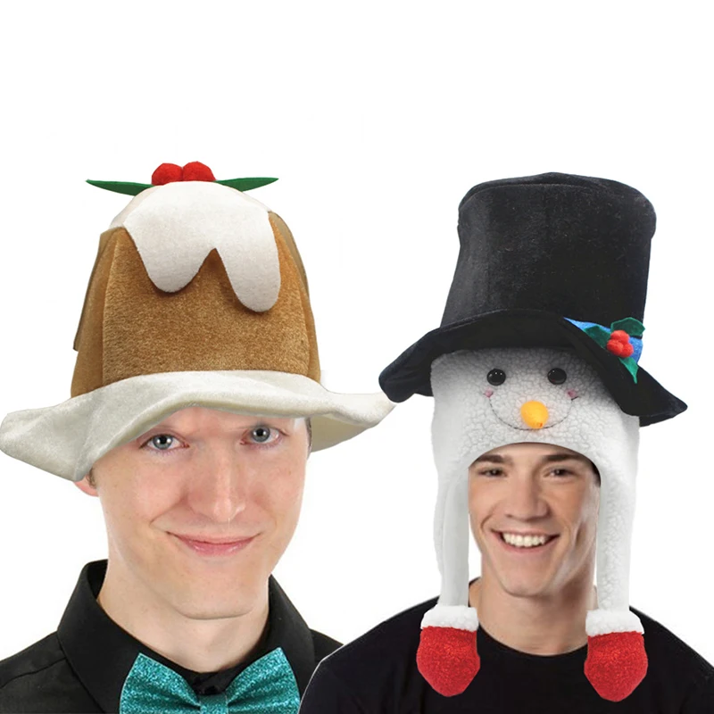 2025 Nový príchod unisex žena xman cez uši Snowman klobúky vianočný puding klobúk