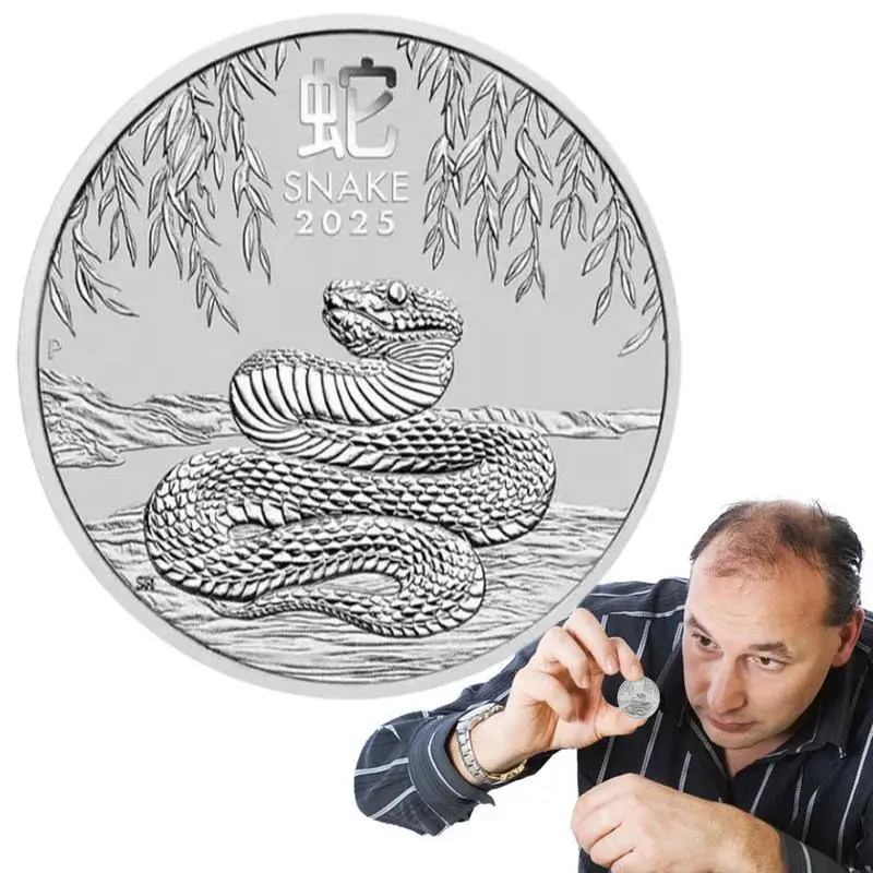 2025 Nový rok hadí pamätný had Coin Colkeble Fortune Coin Chinese Fengshui Lucky Gold Coin Lunar Nový rok pre