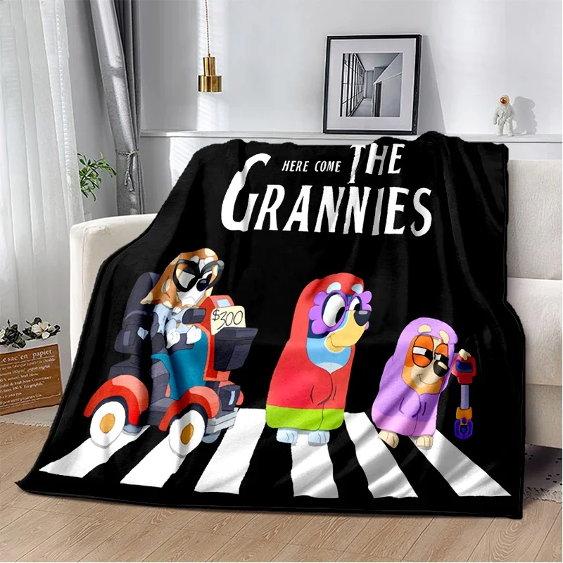 2025 Nový štýl B-Blueys Family Cartoon Dog Deka, prikrývka mäkkého hádzania pre domácu spálňu posteľ pohovka cestovné obal