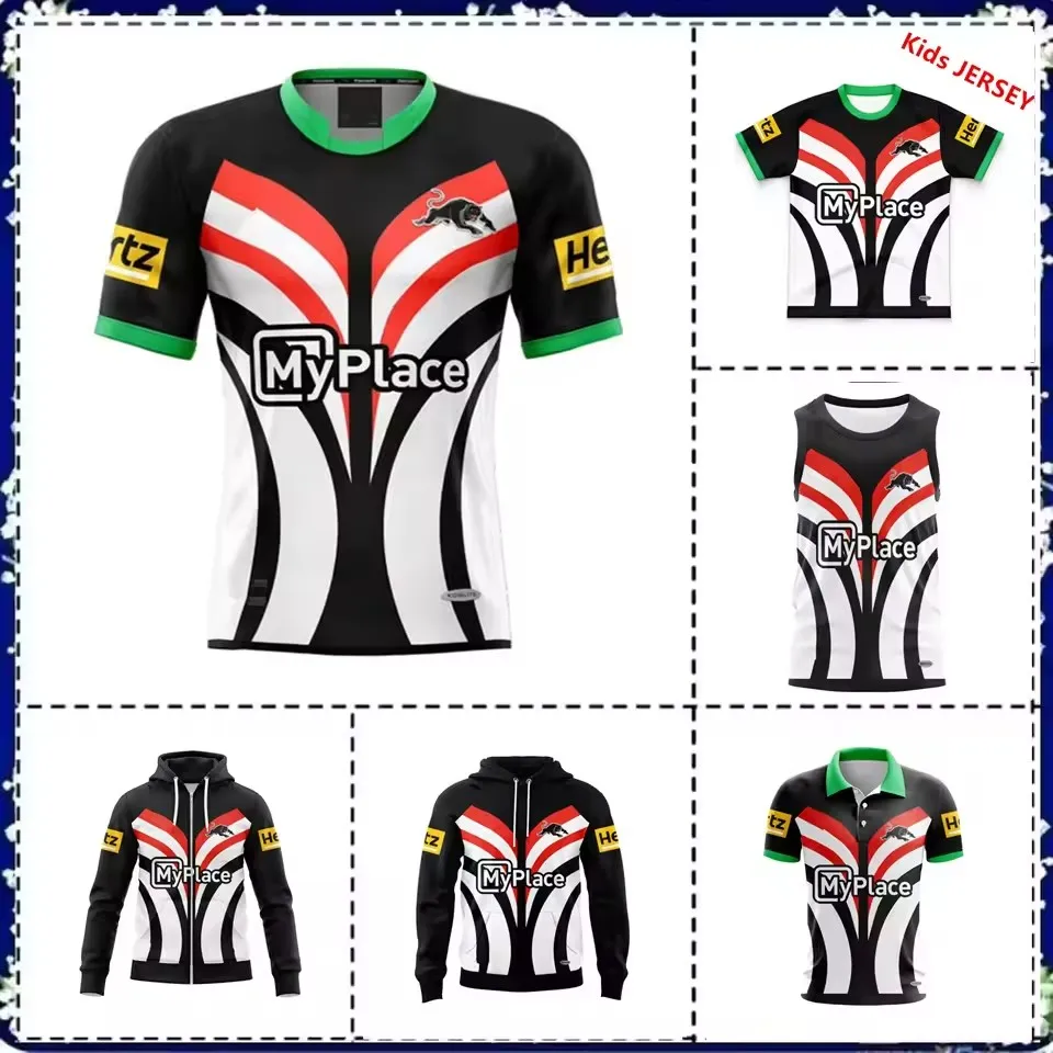 2025 Panthers Men's Warm Up Tee Rugby Jersey Kids - Dámska - kapucňa zips dres Veľkosť: S -5XL