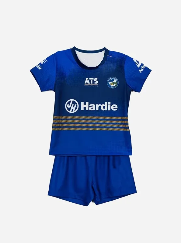 2025 Parramatta Eels Home Youth Kit Kit Kit Rugby Jersey Jersey Veľkosť 16-26 (Názov tlače a číslo)