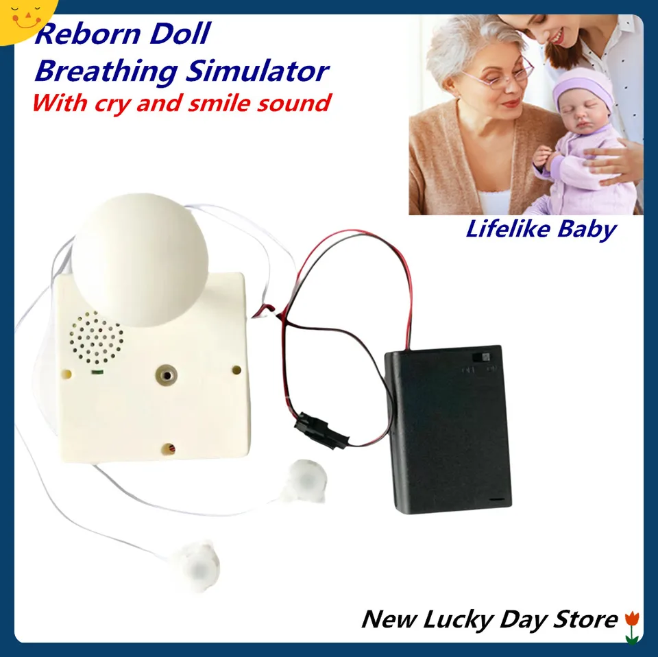2025 Požehnanie Reborn Gift Reborn Doll Duffing Simulator Srdce Biting s plačom a úsmevom zvukom pre plyšovú hračku, pulzujúce zariadenie