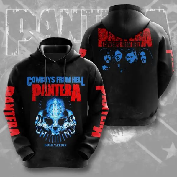 2025 Pánske mikiny rocková skupina Pantera Mikina 3D tlačené mužy Ženy s dlhým rukávom Pullover móda harajuku hip hip Street mikina