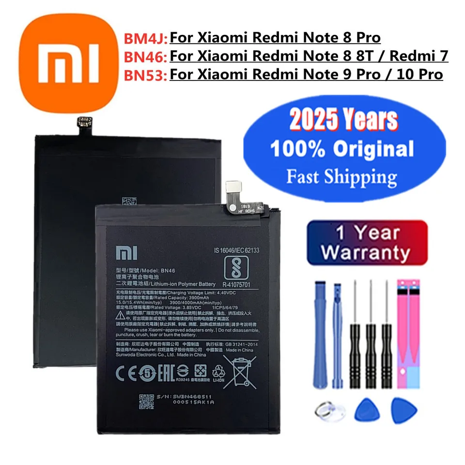 2025 rokov 100% Orginal Redmi 7 Poznámka 9 batéria pre Xiaomi Redmi Note 8 9 10 Pro 8T 8Pro 9Pro 10Pro mobilný telefón batéria bateri