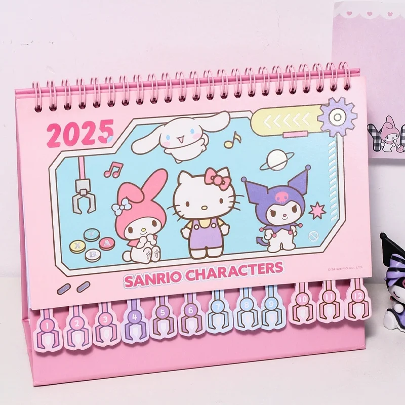 2025 Sanrio Desktop Calendar Anime Kuromi Cinnamoroll My Melody Hello Kitty Calendar Kawaii Desktops Deskorácie vianočné darčeky