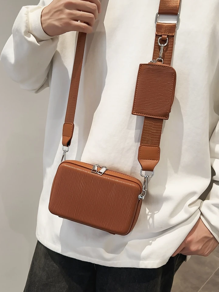 2025 Spring Pánska taška Módna a jednoduchá vrecká s krížovými taškami Trendy a personalizovaná taška na rameno, unisex сумка, unisex