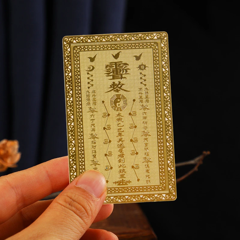 2025 Tai Sui Amulet Card Feng Shui Modlitba zlatá karta Exorcizmus ochrana Buddha darček Amulet Bezpečný prineste bohatstvo a poklady