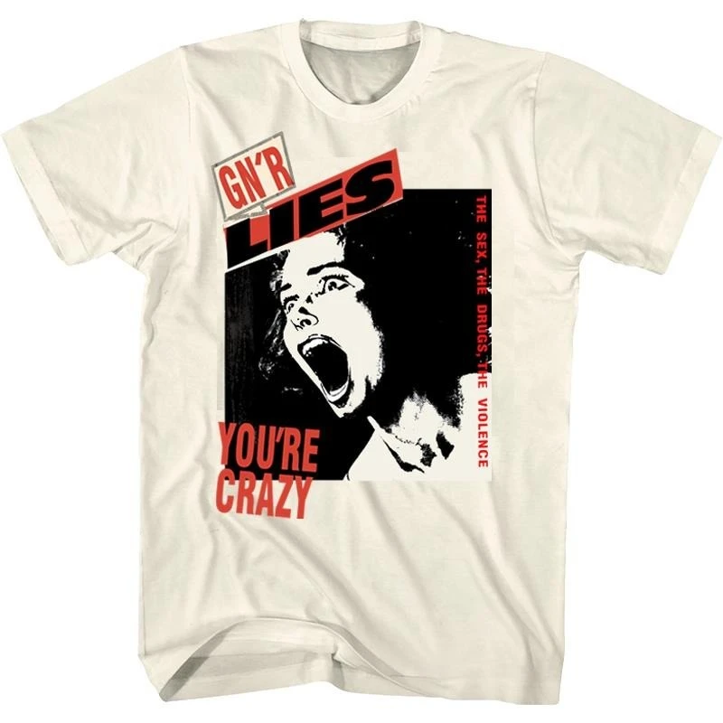 2025 Taste of Fear Nightmare Guns N Roses leží zbrane N Roses leží Red High Street Tee pre mužov a ženy retro ťažké tričko