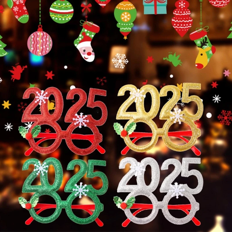 2025 Vianočné okuliare Ráme Glitter Vianočné okulia
