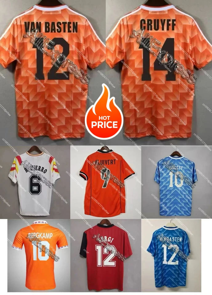 2025 Vintage dresy futbalové dresy Holandsko a španielske dresy Cruyff Van Basten Robben Bergkamp Jerseys Sports T-Shirts