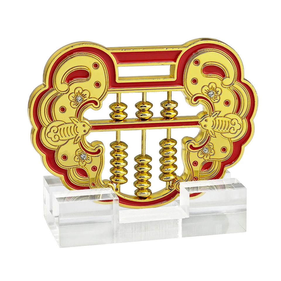 2025 ZÁVEROVÉ VODNÉ ZLATIE ABACUS ZLATÉ ABACUS ZÁVER ORNAMENT W5646