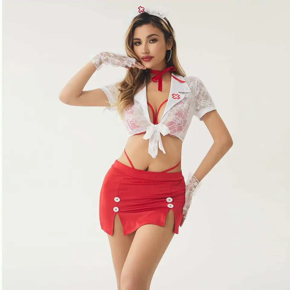 2025 Štýlová Roadplay RoadPlay Nurse Uniforma Dospelá dáma Exotická cosplay doktor spodná bielizeň Derss pikantné nočné fliter kostýmy hre