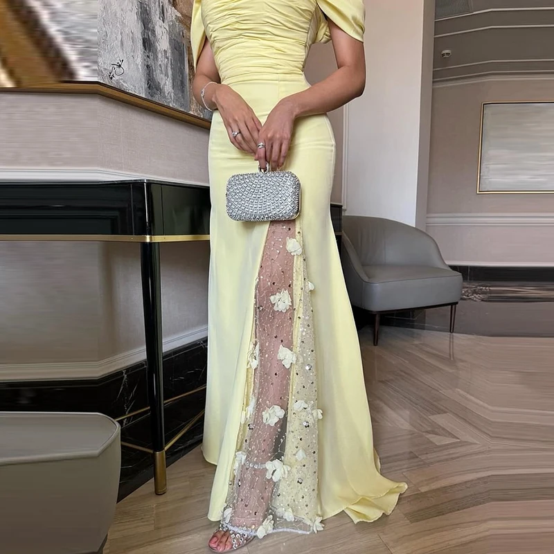 2025 Ženy Sexy mimo ramena Slim Evening Dress Fashion Hight pás Solidné párty šaty Elegantné ôtové čipky kvetinové šaty dlhé šaty