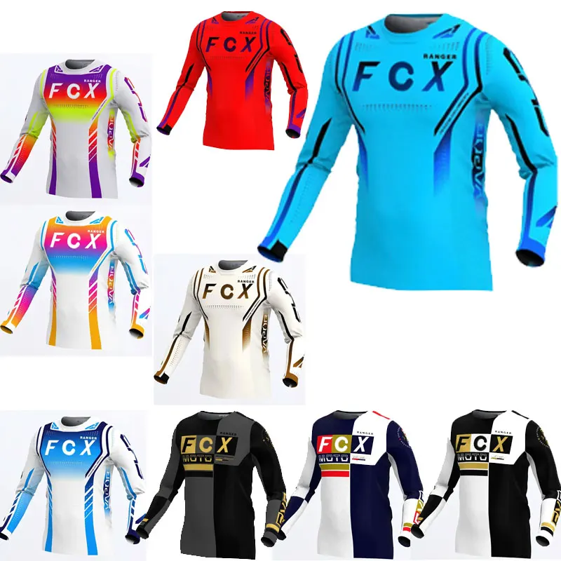 2025Jersey de Equipo de Montaña Para Motocicleta, Jersey de Descenso, MTB, Todoterreno, DH, MX, MotoCicleta, Cross Country, FCX
