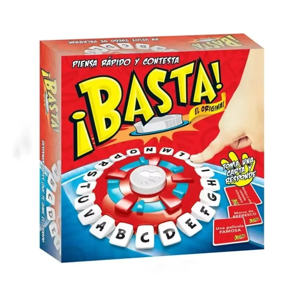 2025New Basta Spanish Word Game - Verzia anglických hier rýchle myslenie Letter Letter na tlačovú hru 2024