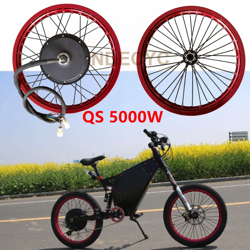 205H QS V3 48V-96V 5000W Elektrický bicykel motorový koleso Macing s predným kolesom s nábojom 20 mm ebike súpravy