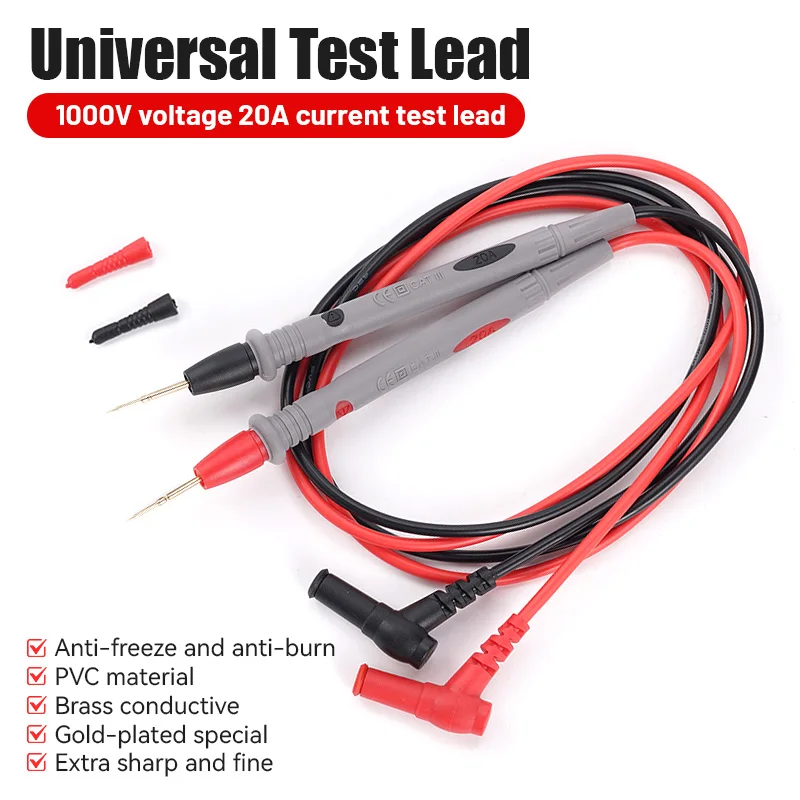 20A 1000V Univerzálna multimeterová sonda testovacia linka Probe drôt Sharp Comintless Ocene Kit Sit Pure Copper Wire Voltmeter Tester