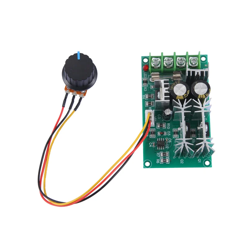 20A PWM DC Rýchlosť motora 12V 24V 36V 48V s prepínačom gombíka potenciometru