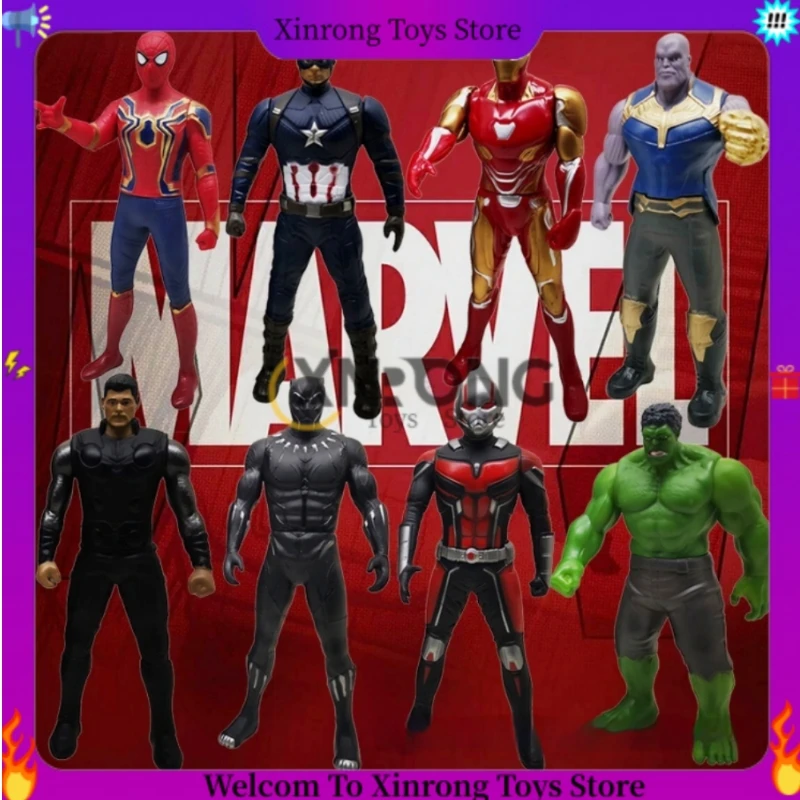 20cm Marvel Avengers Spiderman Iron Man Hulk Black Panther Captain America Thanos Doctor Strange Thor Action Figures Modely Hračky