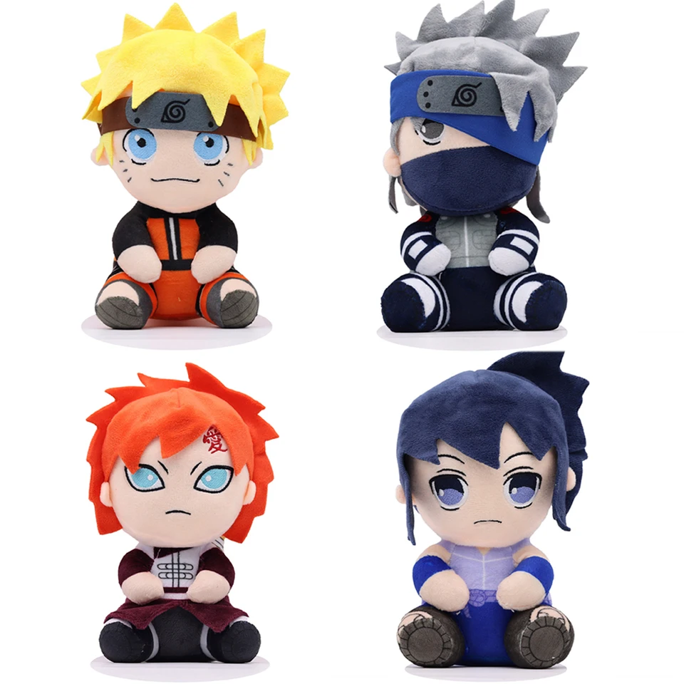 20cm Naruto Plush Toy Japanské klasické anime postavy Naruto Sasuke Kakashi Roztomilé ruky bábky detské darčeky Darček k narodeninám