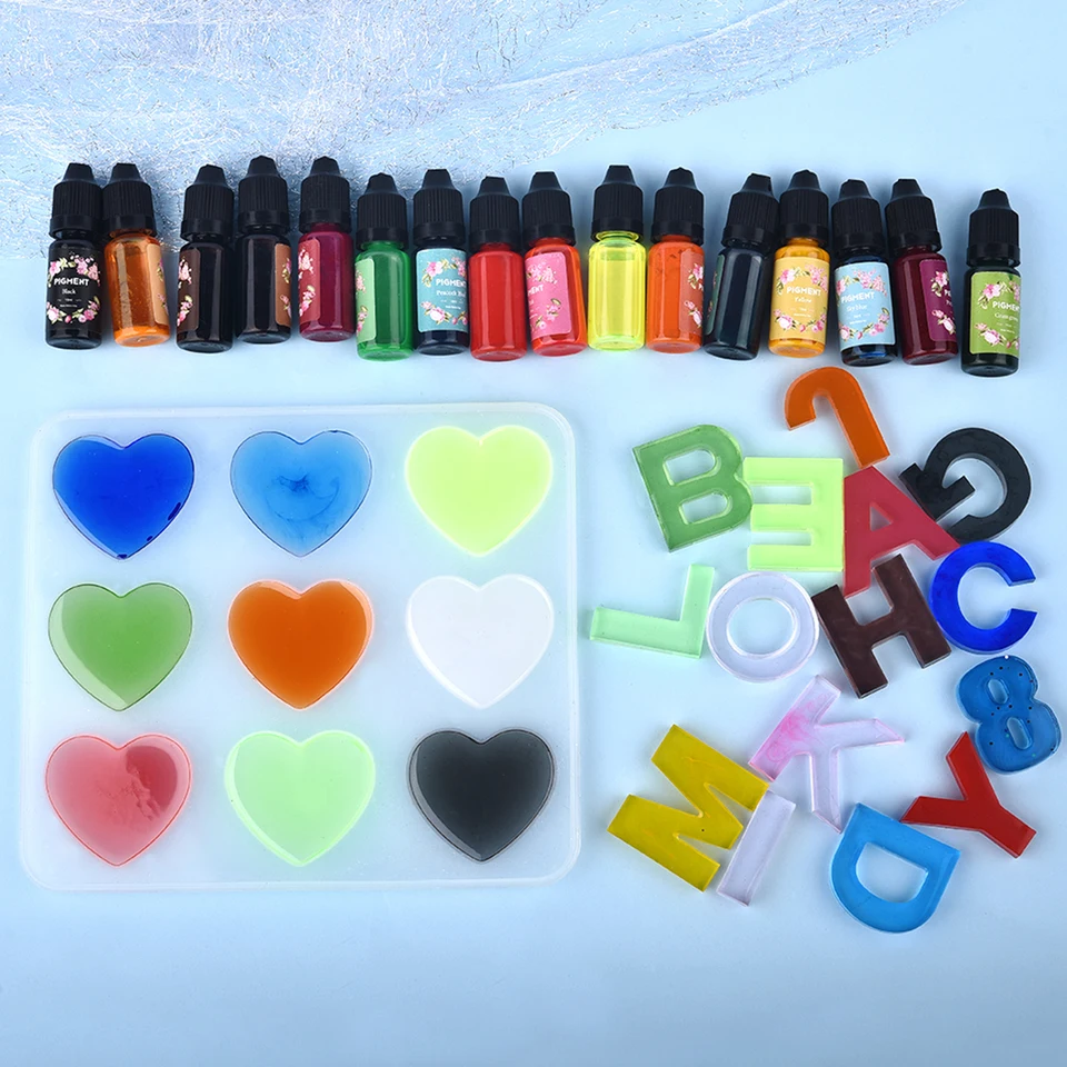 20Colors Epoxy živici Pigment Transparentné netoxické UV epoxidové živice farbivá tekutina pre UV živicu sfarbenie živicových šperkov výroby kvapiek