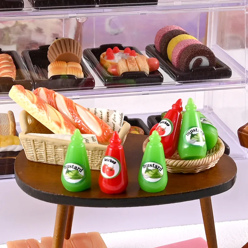 20ks 1:12 Miniatúrne jedlo horčica Wasabi paradajková omáčka džem kečup kuchyn