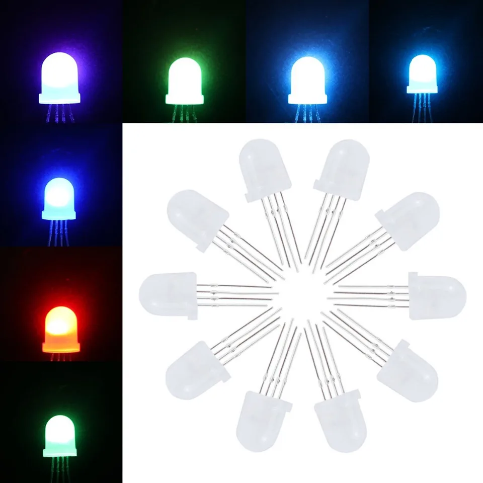 20ks-1000ks DC5V WS2811 čipovej súpravy vo vnútri okrúhleho klobúku F5 5 mm f8 8 mm RGB LED RGB plne farebné matné LED čipy LED LED