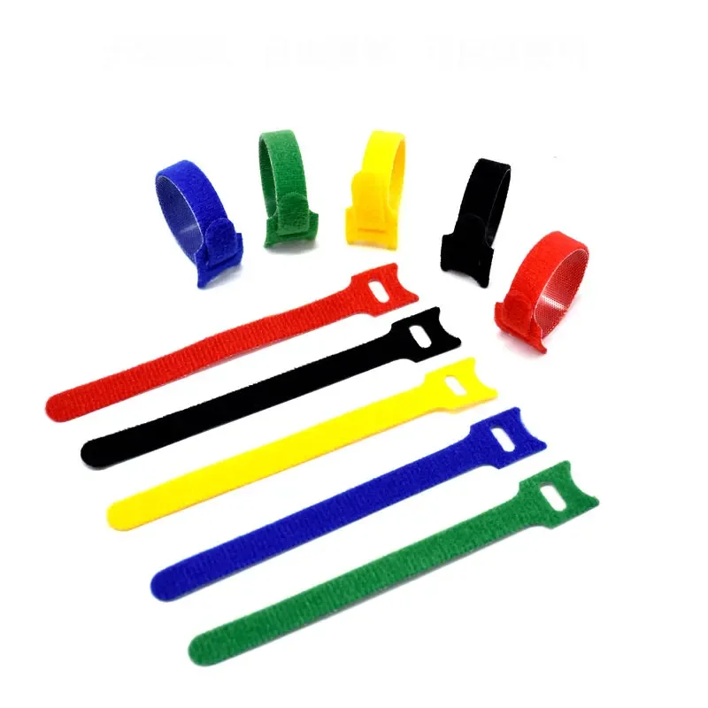 20ks 15/20cm káblové kravaty T-typ T-Ty Ties Opätovný použiteľný drôt na organizátor kábla s batériou s batériou Baln Balt Bundle Hook Loop