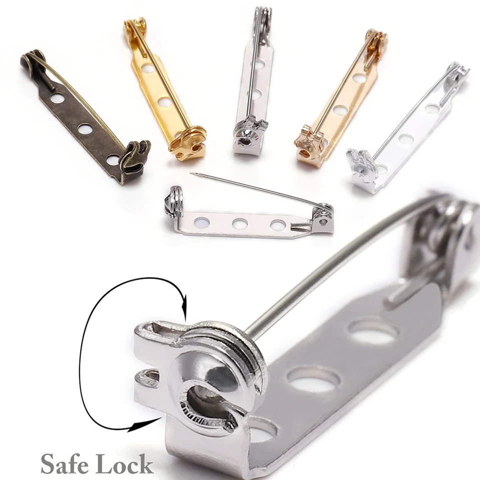 20ks 20 25 32 38 mm brošnícke klipové základné kolíky Blank Break Lock Brošňový brošák Base Base Držiak pre domácich majstrov