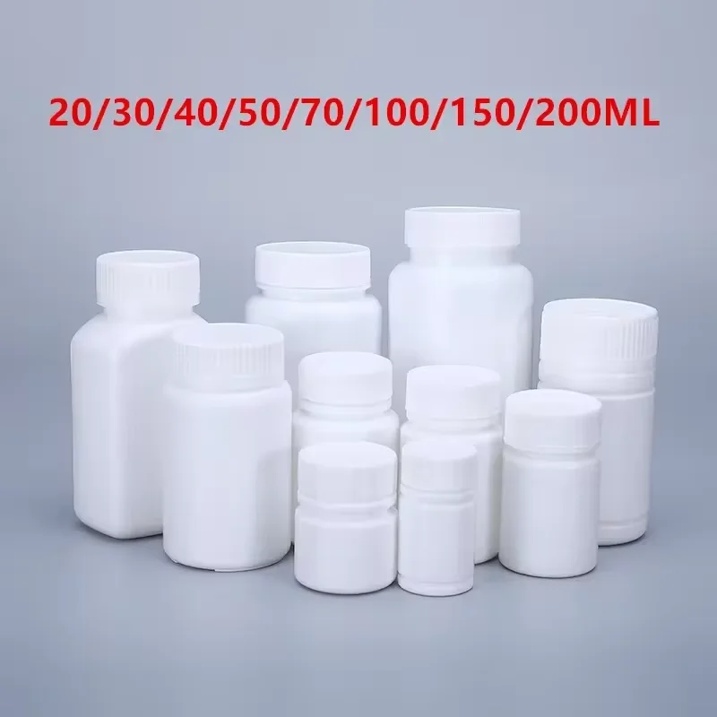 20ks 20 ml- 200 ml liekov fľaša s vekom potravín Plastové skladovacie balenie Obaly Ill Box Case Bottle Cache Držica liečivá