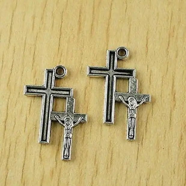 20ks 30,4x19,5 mm Tibetan Silver Crucifix spojené kúzla H2515
