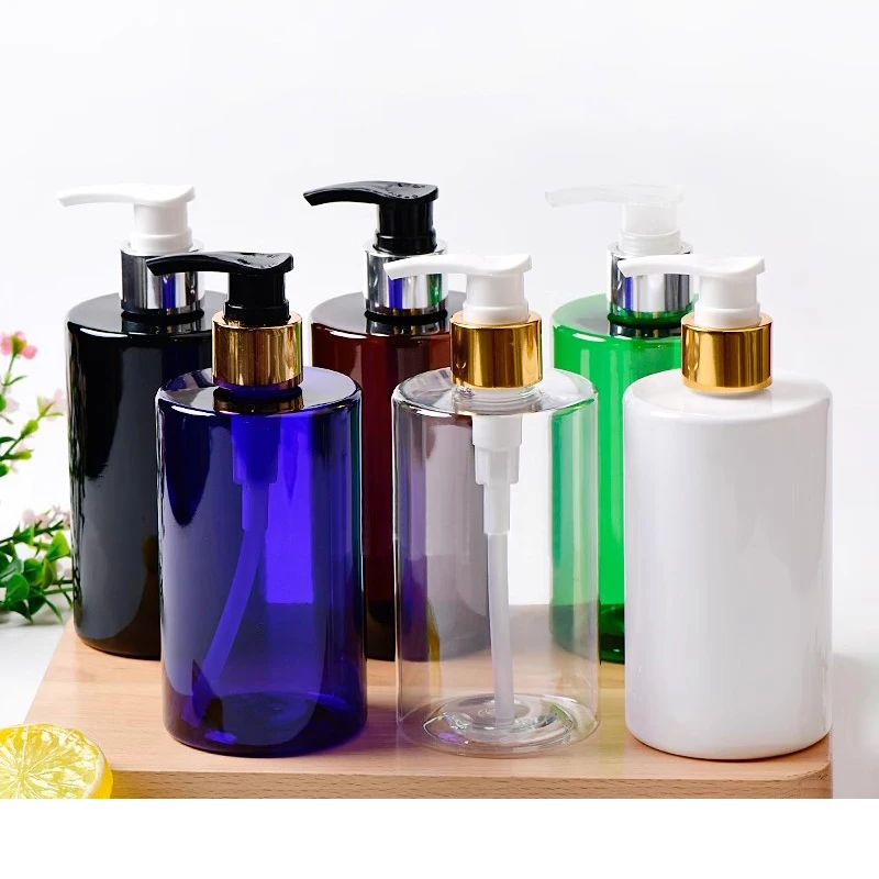 20ks 300 ml prázdne hnedé plastové fľaše Gold Striebor Čerpadlo Národia pre osobnú starostlivosť kozmetické nádoby na mydlo Kviňané mydlové šampóny