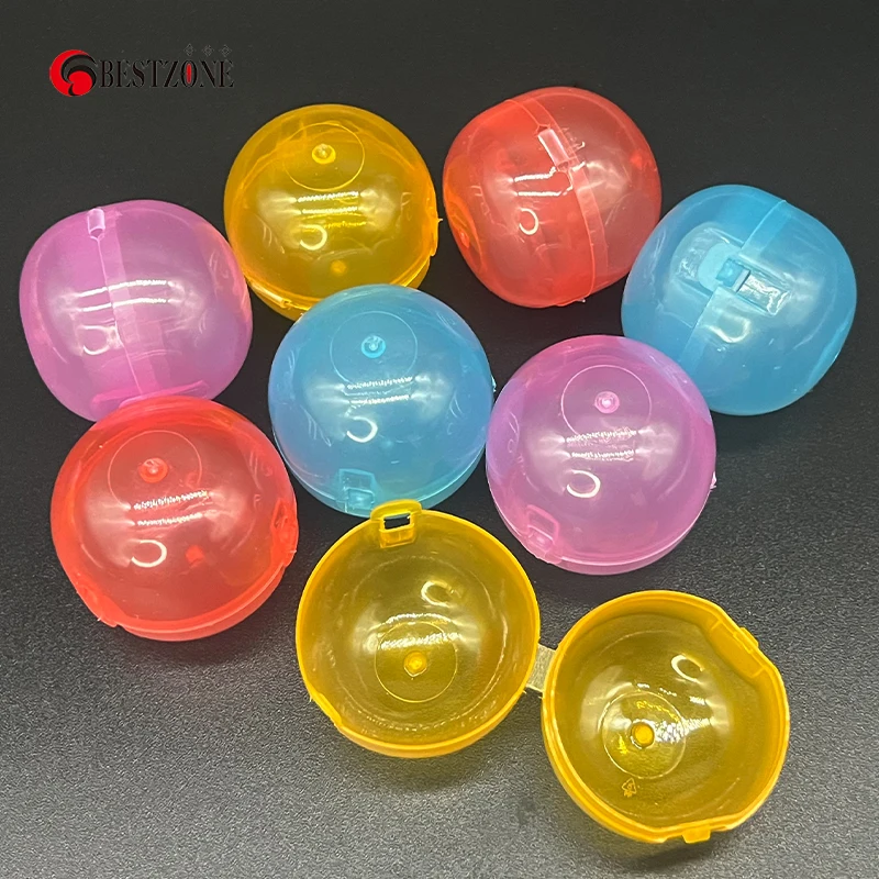 20ks 45*45 mm plastové pp hračky farebné s priehľadnou sklonom spojenou s Ball Surprise Ball Easy Open Lock pre automaty