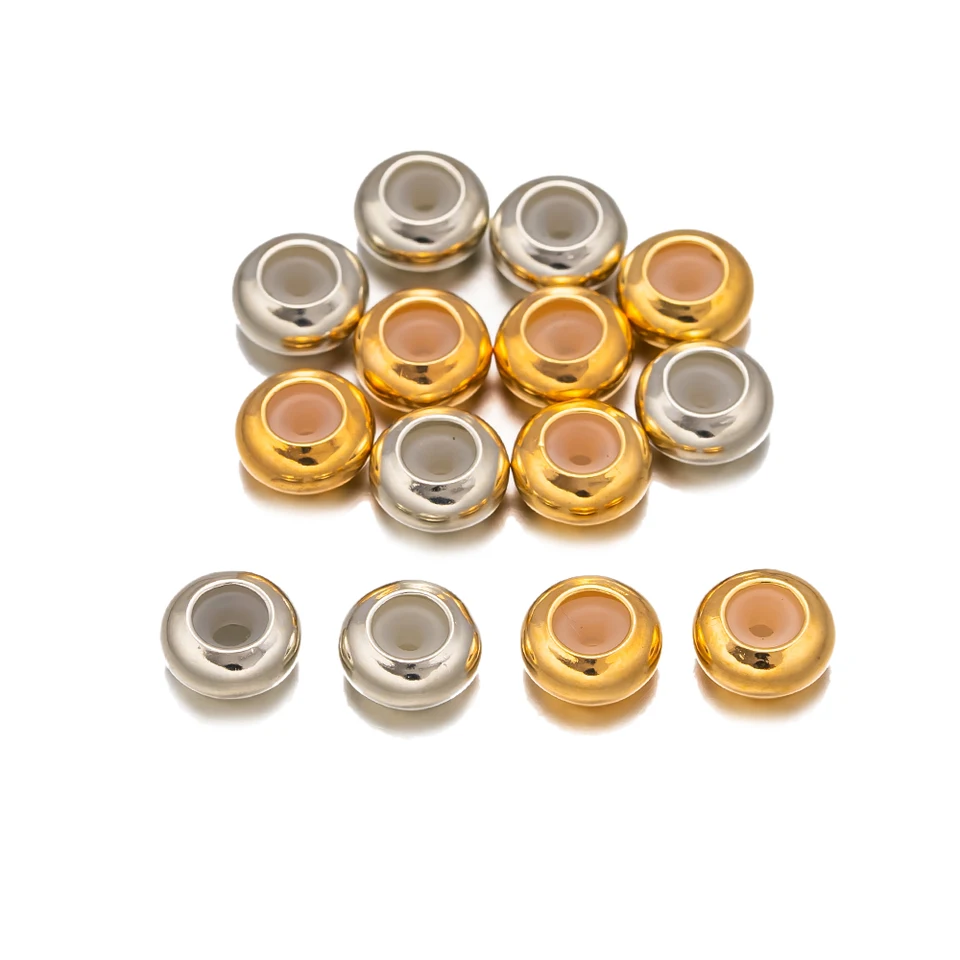 20ks 7/8 mm nastavovacie guľôčky s nekĺzavým silikónovým gumovým zátkovacím korálikom pre spacer pre DIY náramok