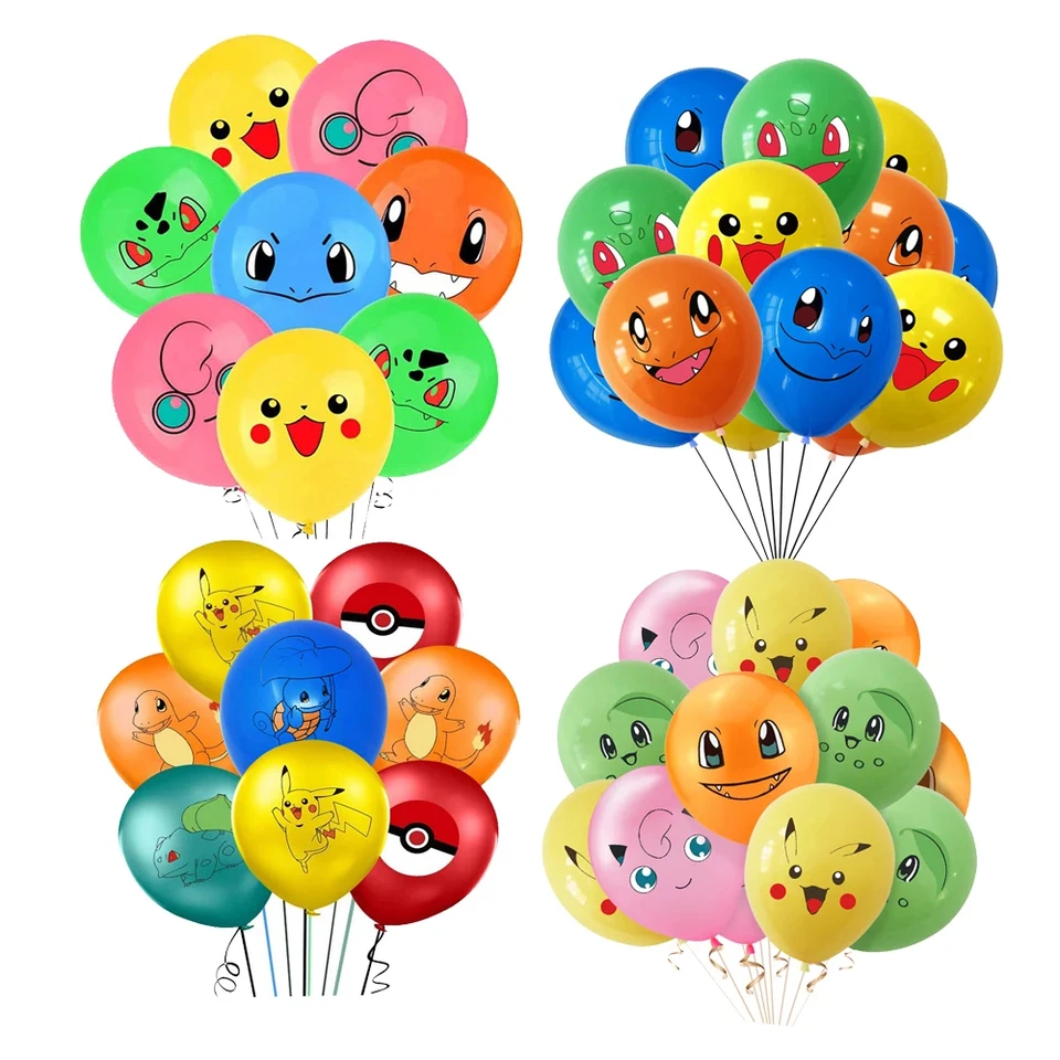 20ks Anime Pokemon Pikachu latex Balón 12-palcový dekorácia Balón pre bábätká Party