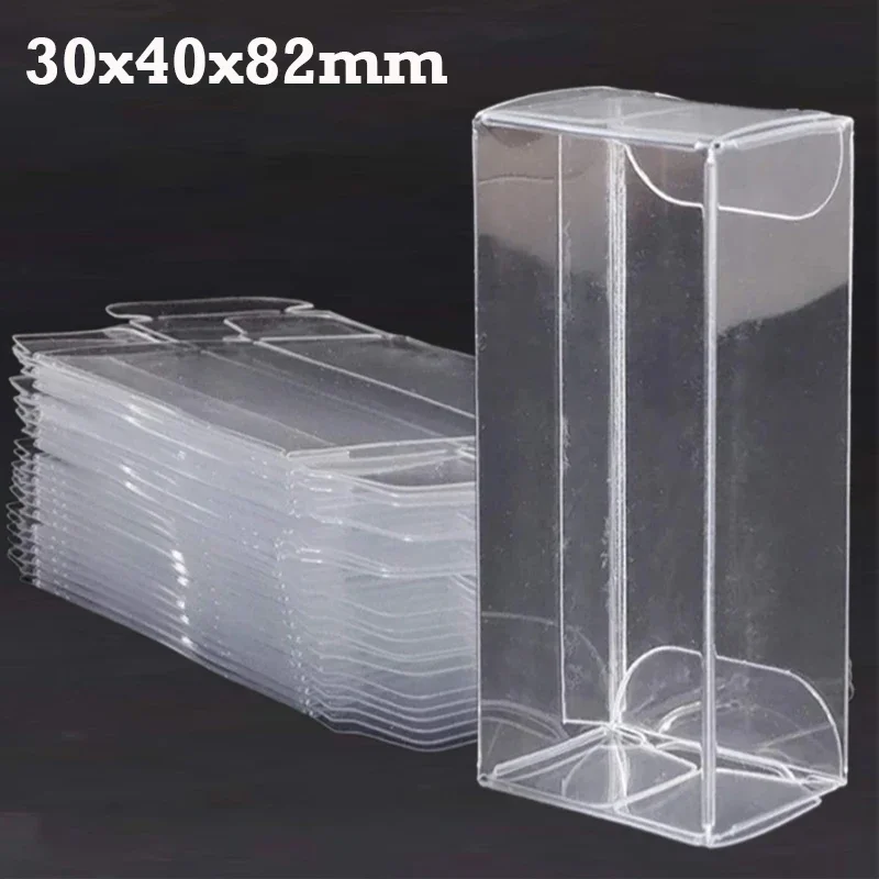 20ks/balenie 8.2x4x3cm Model Display Box Trestparentný PVC Plastové obalové boxy