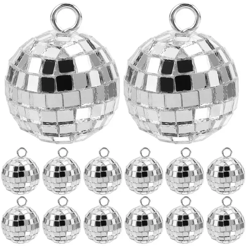 20ks Disco Ball Pendants DIY zrkadlové loptičku prívesok šperky výroby kúzla pre náušnice