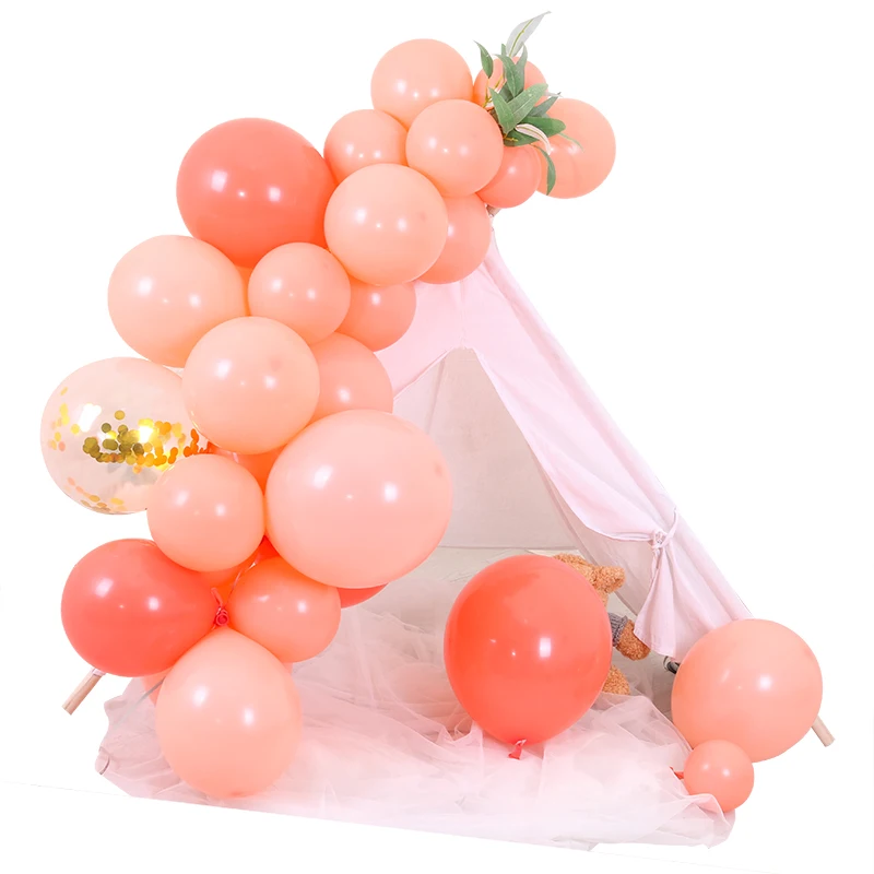 20ks Krásny balón Garland 5/10 palca Peach Coral Red Latex Balóny narodeninové oslavy dekorácia dekorácia bábätko