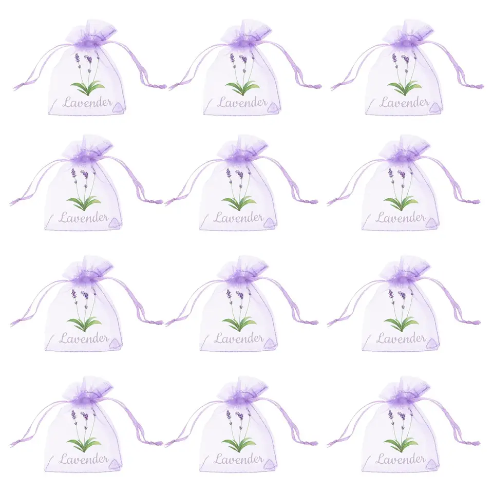 20ks levanduľové vrecká s vachetovým vreciami prázdne vrecká Organza Prázdne vrecká Organza gázové vrecká pre levanduľové bylinky korenie