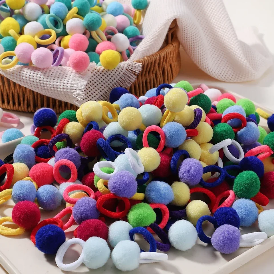 20ks/lot girl elastické vlasové kapely Dievčatá plyšová guma Guma pre deti sladkosti scrunchie vlasové kravaty detské vlasové doplnky