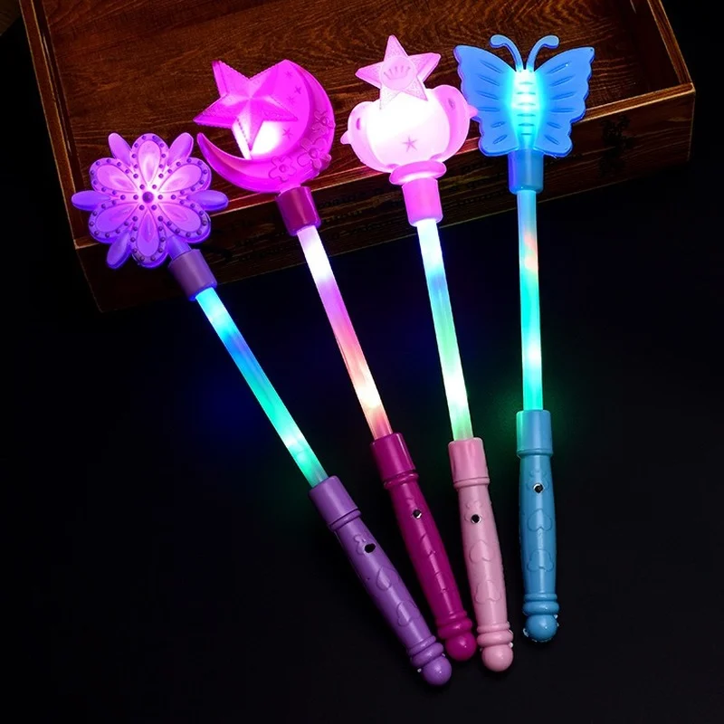 20ks Magic Wand Detské žiariace hračky farebné hviezdy Moon Sticks Rod Butterfly Crown Flash prútiky narodeninové oslavy darček Vianoce Vianoce