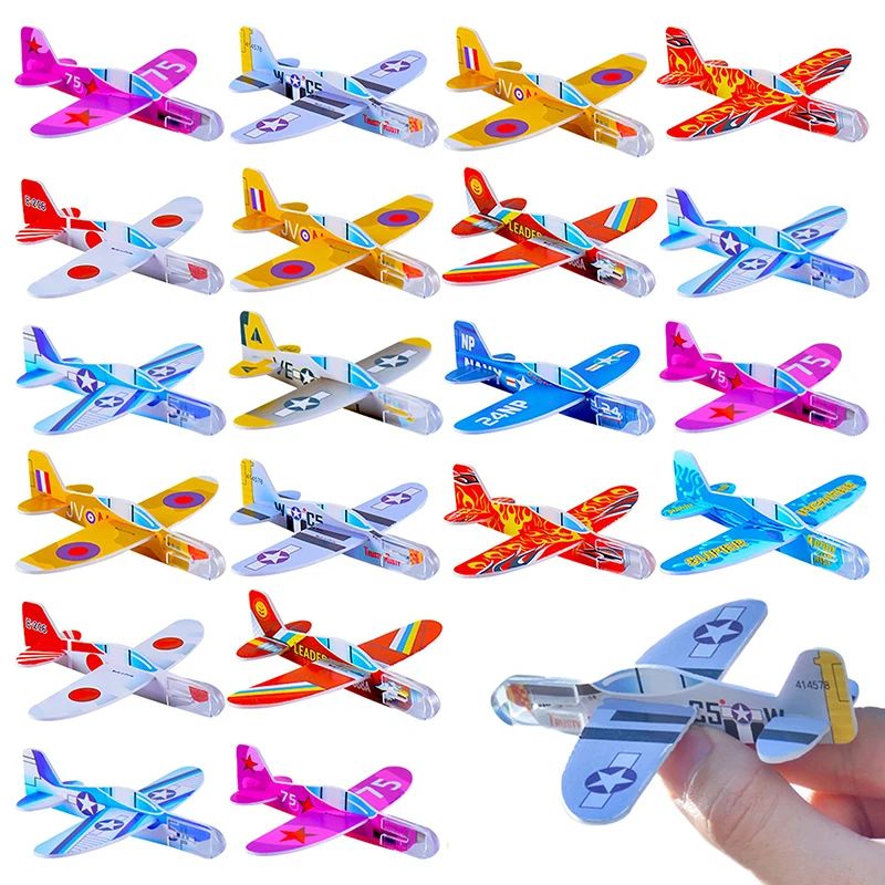 20ks Mini DIY Ručne hádzanie lietajúcich klzákov lietadlá penové lietadlá hračky pre deti narodeninová oslava uprednostňuje darčekovú triedu cenu Goody Fallers