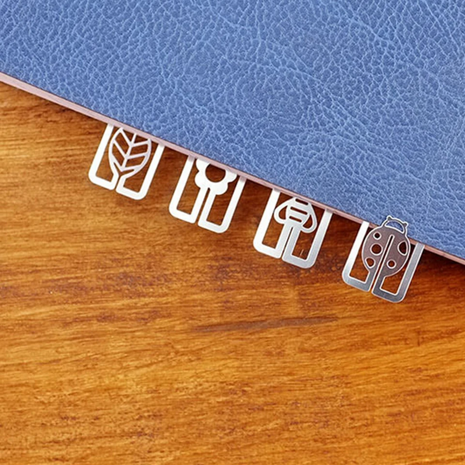 20ks mini metalové záložky Office School Book Note Klip s roztomilým puzdrom LSU