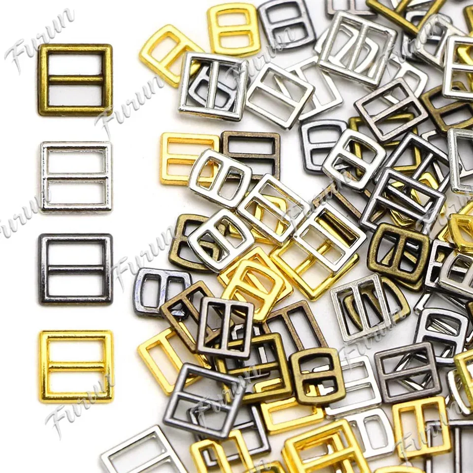 20ks Mini Ultra-Small Belt Guttons Tri-Glide pracka na výrobu Dolls Buckles odev DIY príslušenstvo 3 mm 4 mm 5 mm 6 mm 4 farby