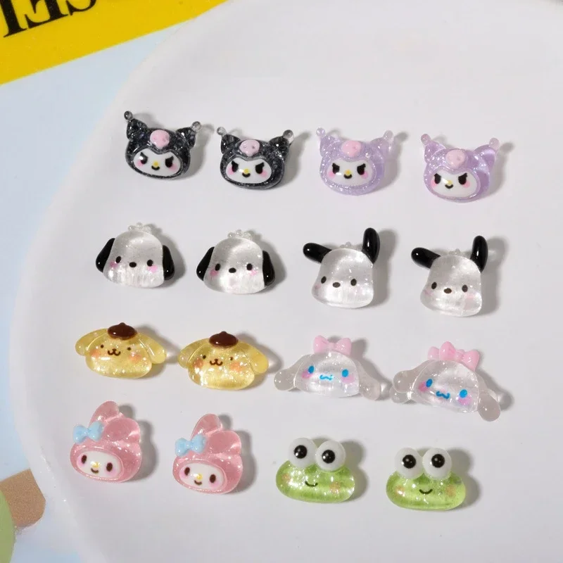 20ks Miniso Sanrio Nail Charms Cartoon Hello Kitty Resin ALEBO KEST PRÍSLUŠENIE PRE DIY CUTE MINI FORG KUROMI KUMI NET ARCE ŠPECKY